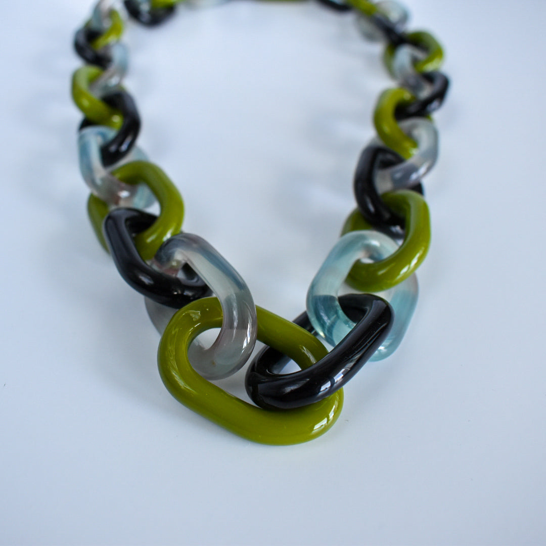 Glass Chain Necklace From Mosaicist
